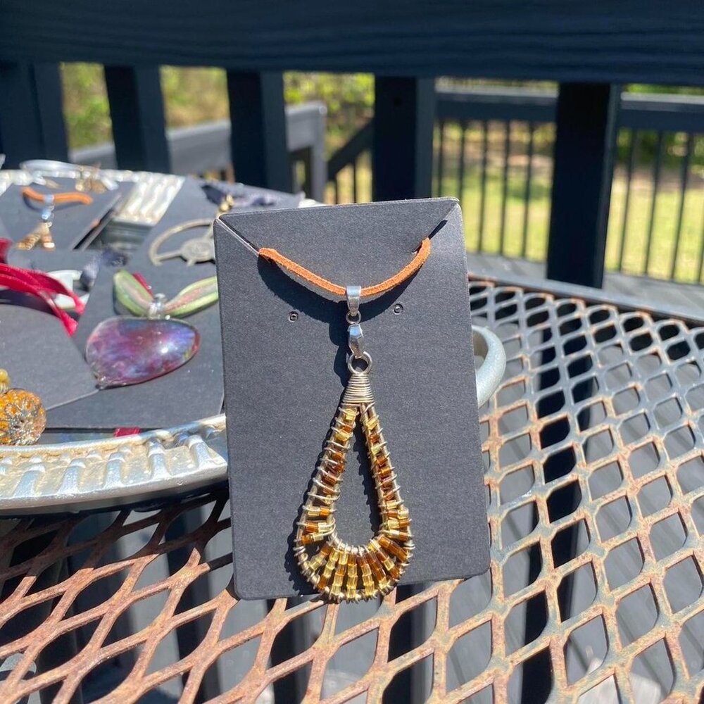 1.OF.2 Oval Boho Earthy Necklace - Picture 1 of 2
